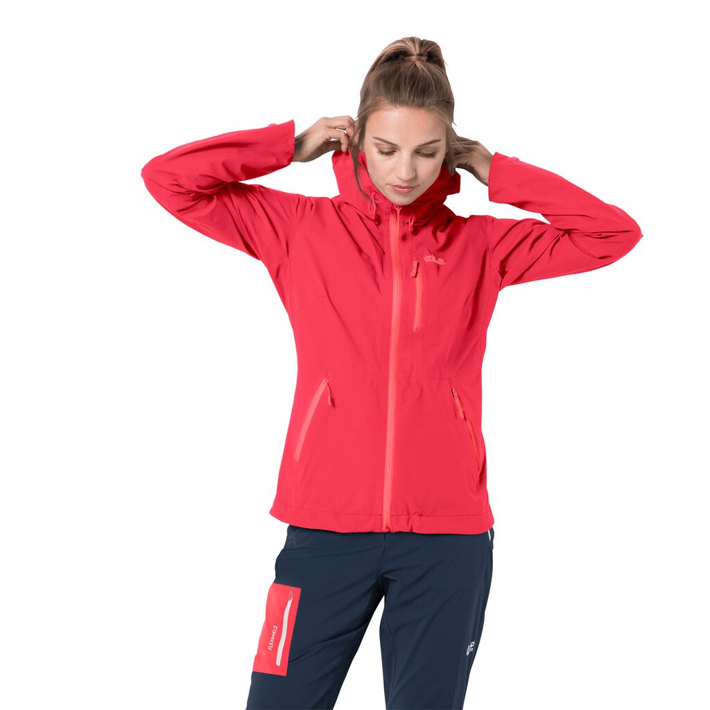 Jack Wolfskin EAGLE PEAK Vestes Femme Rouge - WZVRKBP-97